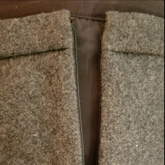 J. Crew Flounce Ruffle Skirt Bonded Gray Wool sz 2 EUC - Picture 4 of 6